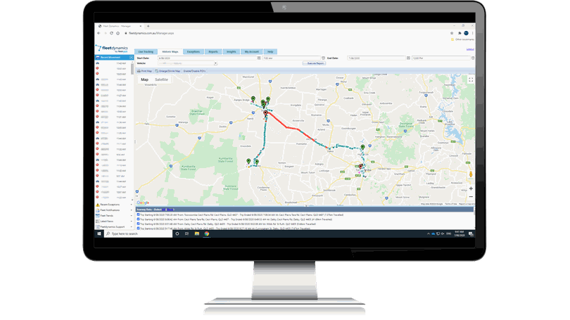 Fleetdynamics Portal Screen Example 1