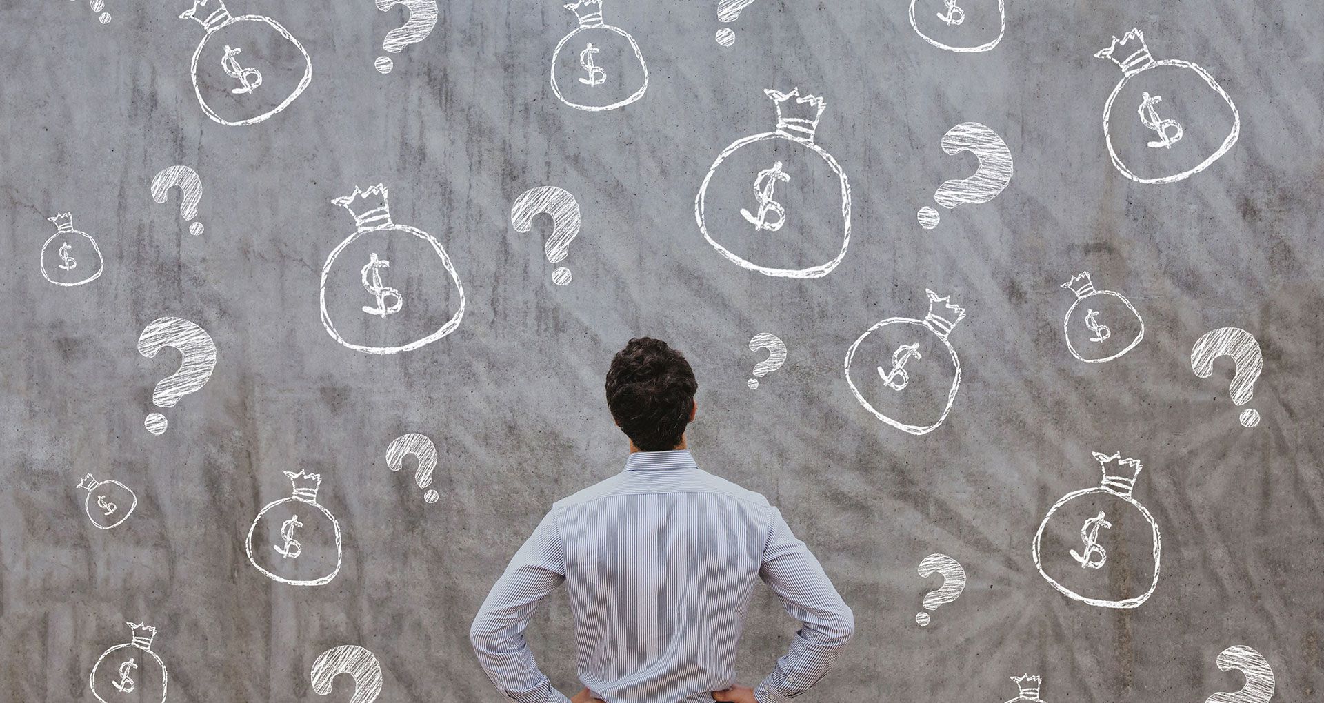 Man looking confused about money